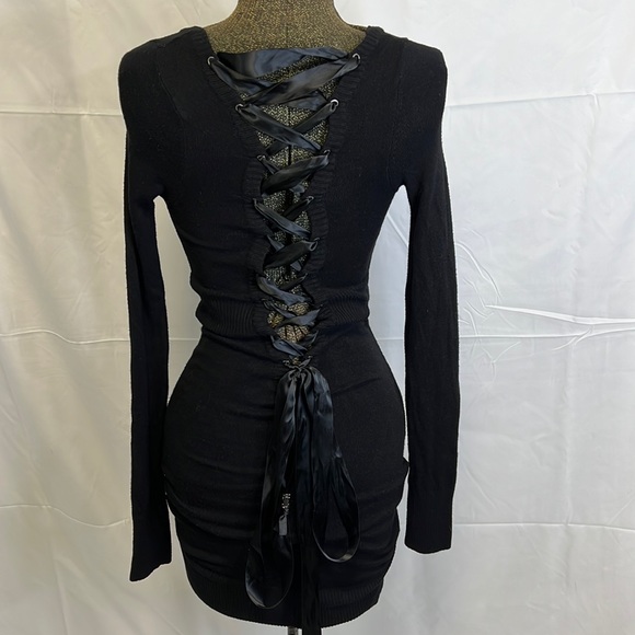 Guess Dresses & Skirts - GUESS LITTLE BLACK DRESS LACE UP BACK SMALL